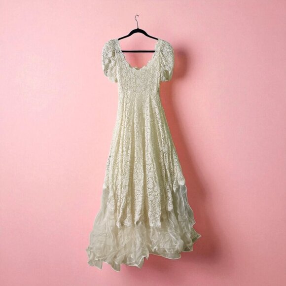 LoveShackFancy Alistair Silk Gown In White Size 4 - Picture 16 of 16